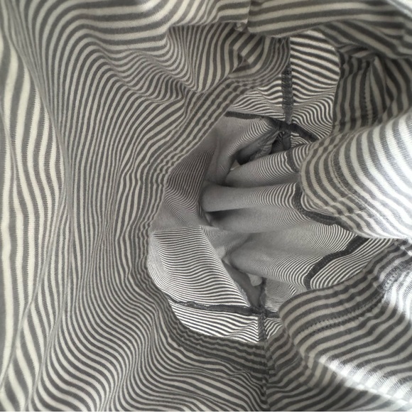 Pact Gray Striped Sleeveless Organic Cotton Dress Medium - Picture 11 of 13